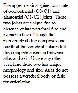 Upper Cervical Spine